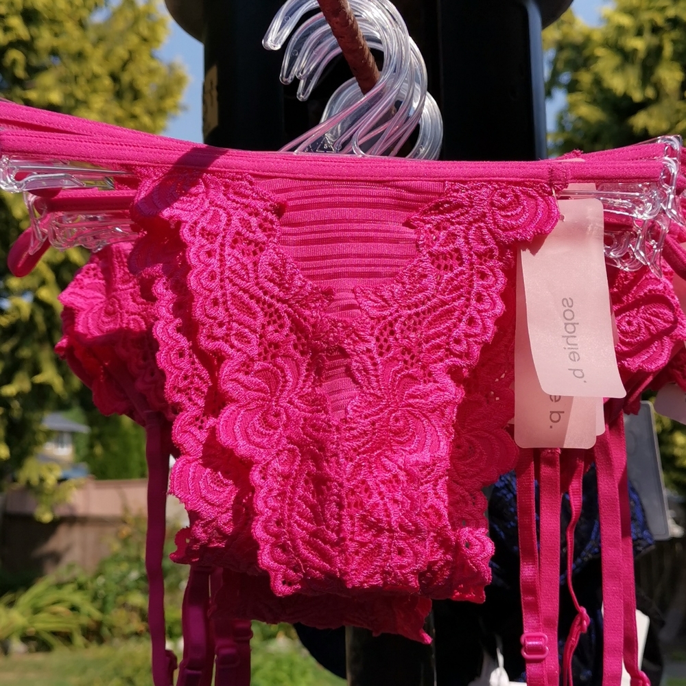 Sophie B. Pink Thong Bottoms